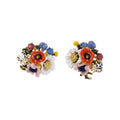 2025 Fashion Hot Sale Jewelry Korean Design Statement Flower Earrings Enamel Earring for Women