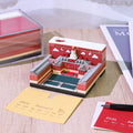 University Back to School and Graduation Celebrate Novelty Gift 3D Memo Pad with Customized 3d Modeling Shape
