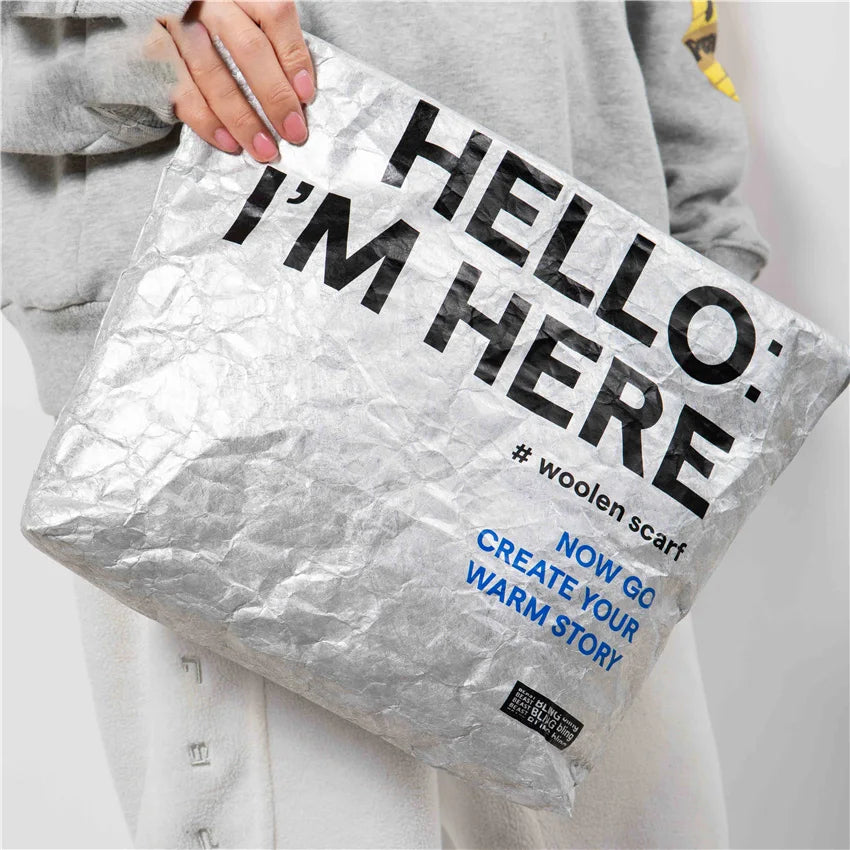 Qetesh Silver Tyvek Paper Bag Customization Waterproof Dupont Insulated Lunch Cooler Bag with Large Capacity