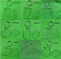 Best Selling Blank Acrylic Keychain  Picture Insert Plastic Photo Frame Key Chains