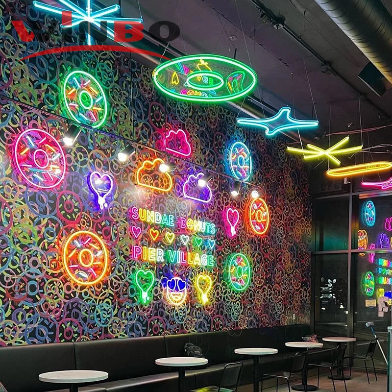 Winbo Free Design Home Party bar Decoration Astronaut Acrylic Neon Light Lamp Anime Led Neon Sign Custom