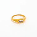 Joolim Jewelry Wholesale 18K Gold Plated Eye Zirconia Stainless Steel Rings for Women Dainty Rings