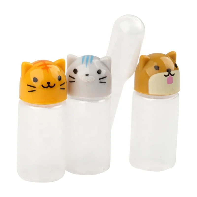 Kitchen Sauce Bottles Mini 3ml Food Grade Dressing Bottle with Dropper White Sauce Bottle Cute Animal