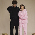 Custom Luxury 450GSM  Puff Printing  French Terry  Tracksuit Set Cropped Hoodie Fleece Heavyweight Oversized Hoodie