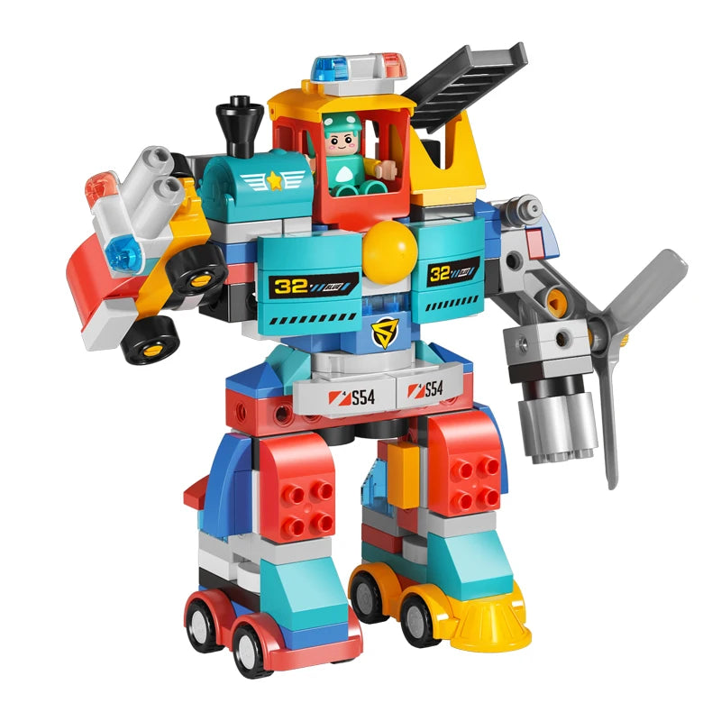 FEELO Super Machine Robot Building Blocks DIY Educational Children RoboticToys Factory Direct Custom Gifts OEM ODM Accepted