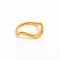 Tarnish Free Waterproof Minimalist Twist Stackable 18K PVD Fashion Gold Plated Stainless Steel Eternity Women Rings Single Piece