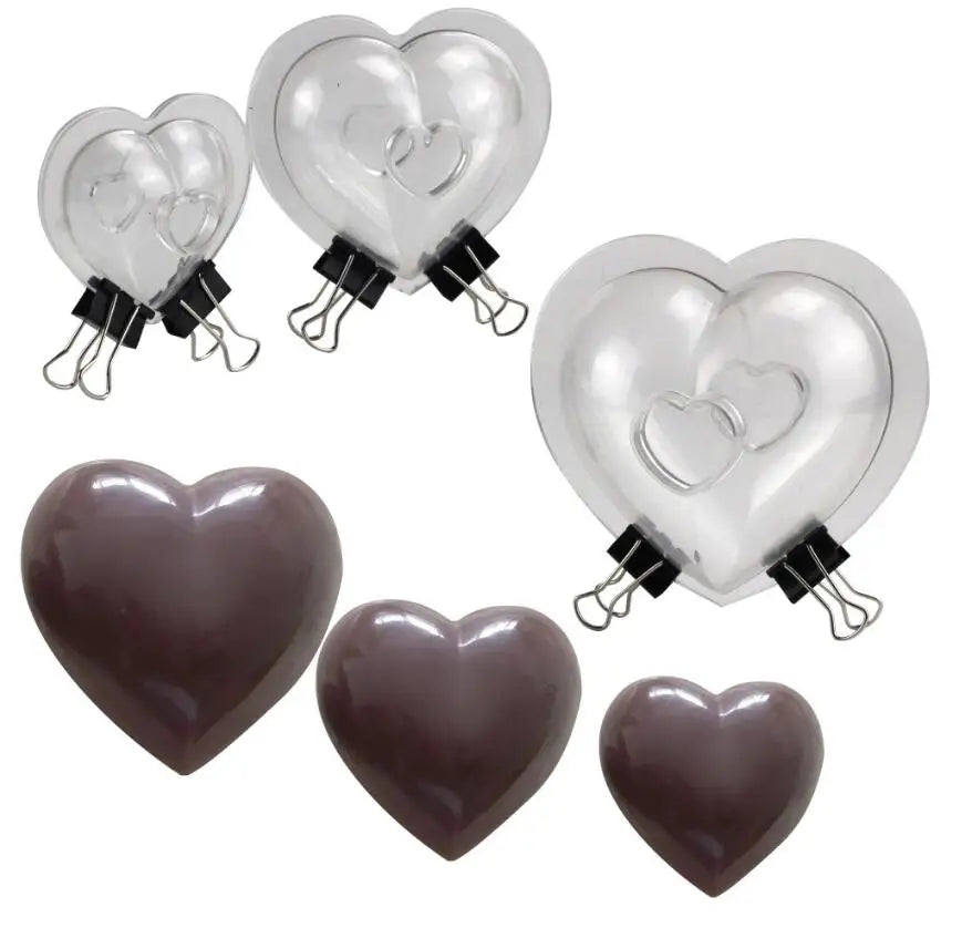 HY Polycarbonate 3D Heart Chocolate Mold for DIY