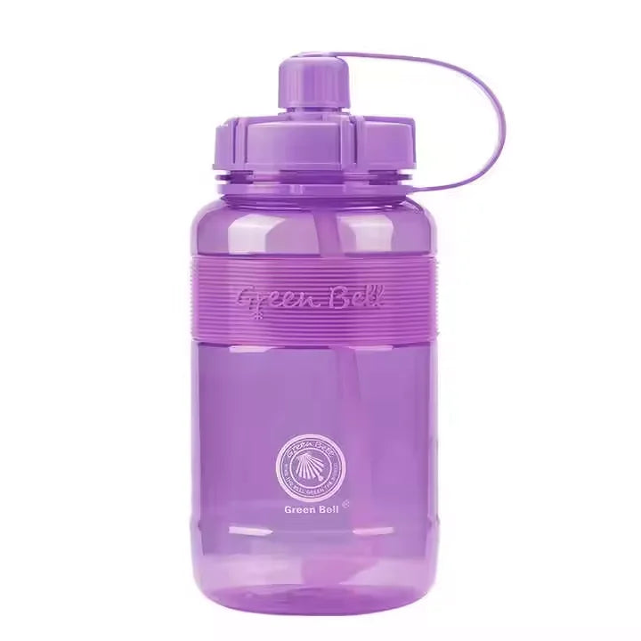 Eco-Friendly 2000ML Large Durable Gym Plastic Bottle for Fitness With Straw Portable Travel Enthusiasts Leakproof Water Bottle