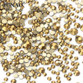 Wholesale Mixed Size Gold Round Diamond Non Hotfix Strass Applique Flatback Glass Crystal Rhinestone for Nail Art Decoration