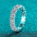 S925 Sterling Silver Moissanite Rings for Women Elegant Hollow Design with Full Diamond Halo Elegant and Stylish
