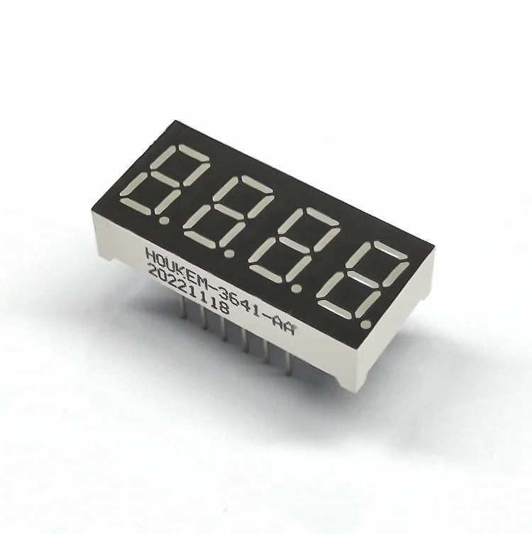 HOUKEM-3641-ASR Common Cathode Red Color 0.36 Inch 4 Digit FND 7 Segment Display 30*14mm