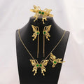 Gold Plated Jewelry Wholesale Jewelry Wholesale China Necklace Jewelry Set for Woman Butterfly 4 Piece Set