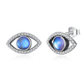 Merryshine 925 Sterling Silver Tiny Evil Eyes Studs Earrings Origin Design for Men Women Trendy Style Zircon for Weddings Gifts