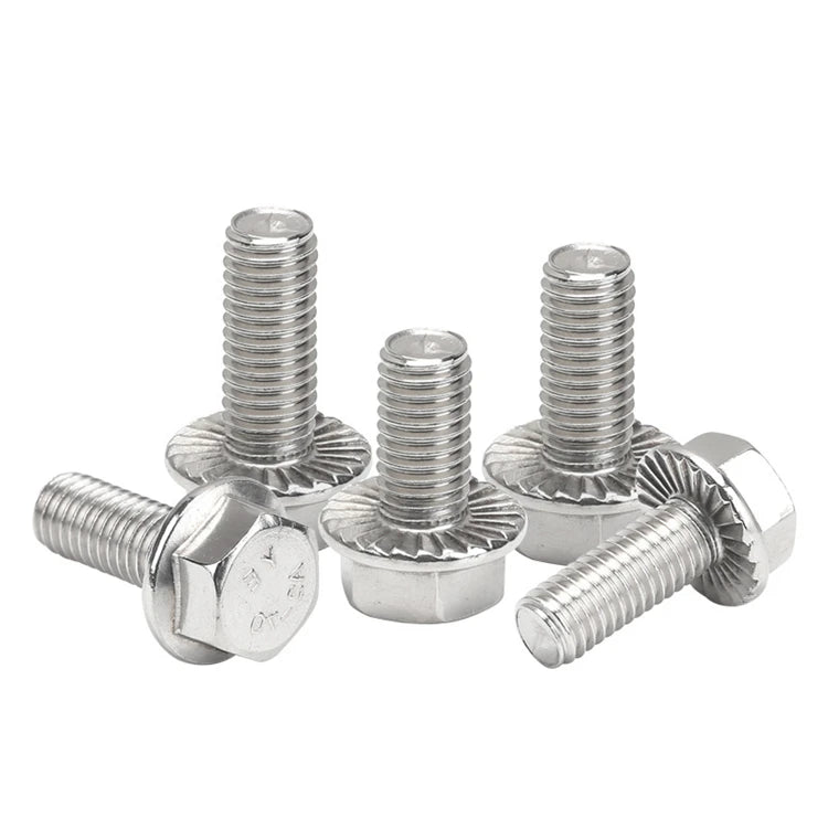 M4 M5 M6 M8 M10 M12 DIN6921 Stainless Steel 304 Serrated Hex Flange Head Bolts