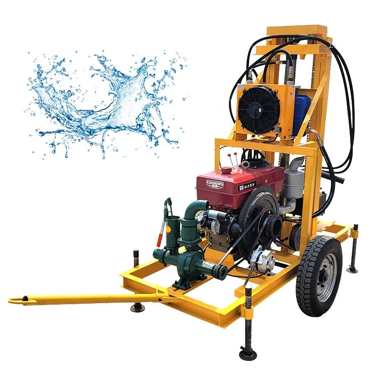 Wholesale RLD180 Hydraulic Water Well Core Drilling Rig 22HP Diesel Engine Power Drilling Rig