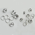 1.5cm 1.7cm Silver Metal Adjustable Ring With Pad Plain Kids Finger Circlesfor Handmade Jewelry Ornament