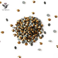 Wholesale 2020 Beauty Glass Golden Aurum Crystal Stones Hotfix Bling Rhinestone for Face Masking & Party Women