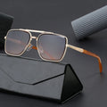 Vintage Sunglasses Square Trendy Metal Steampunk Fishing Driving Sun Glasses Double Bridge Metal Frame Eyeglasses