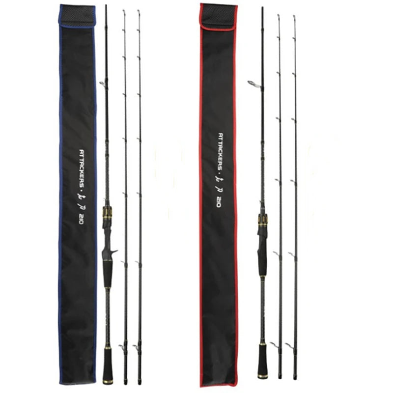 1.98m 2.1m 2.4m Double Pole Spinning Casting Rod Ultra Light M/MH Power Carbon Fiber Saltwater Fishing Rod