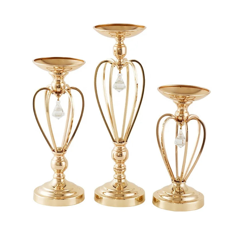 Versatile Metal Flower Arrangement Candle Holder for Wedding Party