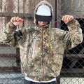 Custom Pullover Sweatshirts Track Jacket Boxy Cotton Dtg Print Heavy Weight Hunting Zip up Camouflage Real Tree Camo Hoodie Men