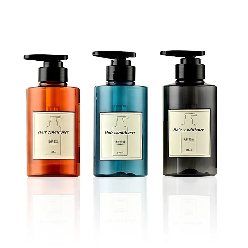 Wholesale 300ml PET Plastic Empty Shower Gel Bottles Plastic Bottles for Shampoo Lotion Bottle