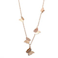 New Korean Fashion Titanium Stainless Steel Necklace for Women Girl Gold Butterfly Necklace Minimalist Jewelry Gift