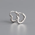 Factory Price Sweet and Pretty Heart Huggie Earrings 925 Sterling Silver  18K Gold Small Heart Hoops Earrings