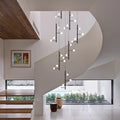 Modern New Creative  Duplex Light Large Stair Lamp Long Chandelier Living Room Nordic Simple Cross Pendant Light