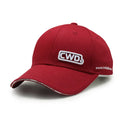 Fashion Custom Cotton Red Embroidery Logo Foldable Personalised Metal Buckle Back Baseball Cap