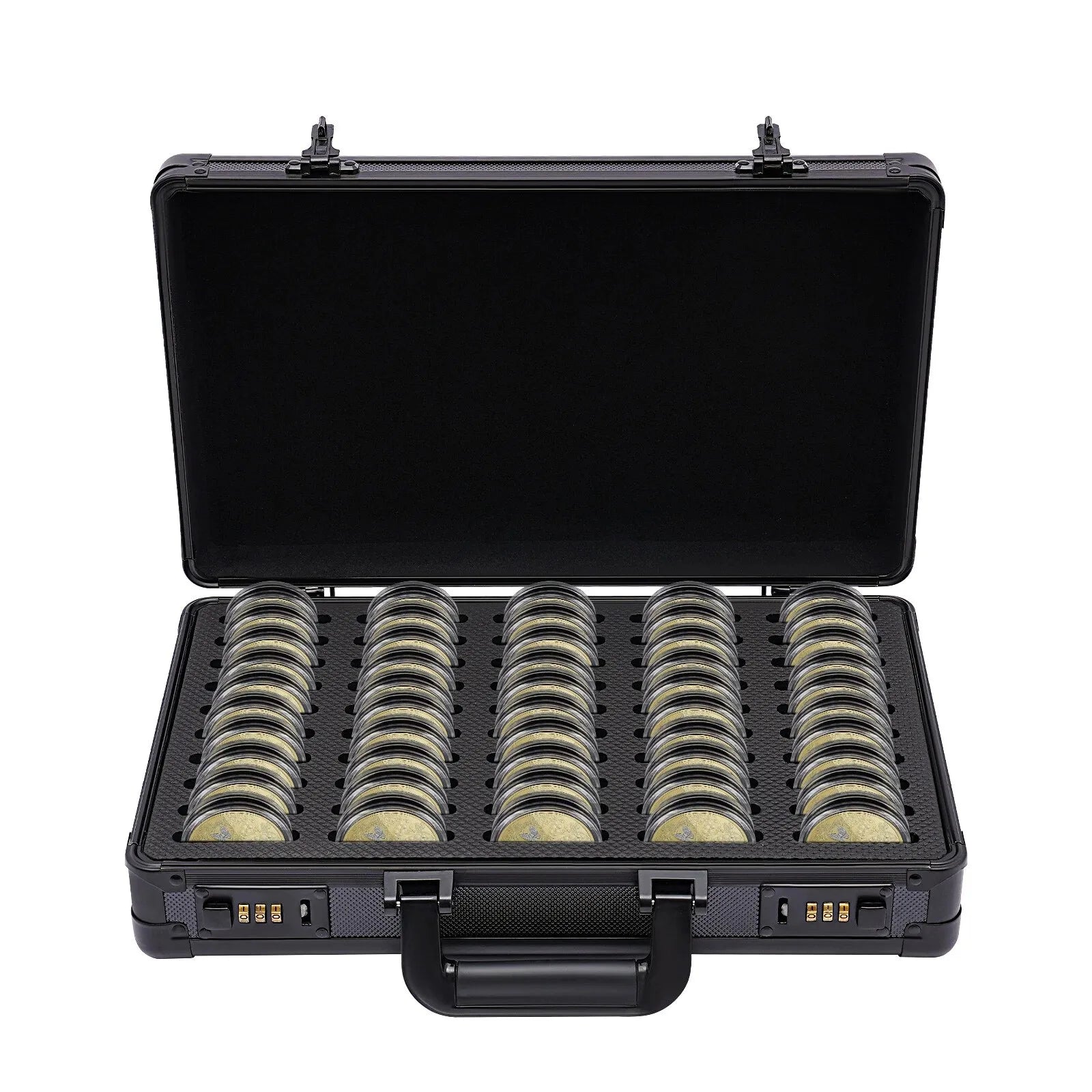 Aluminum Travel Bag Gem Box Portable Gemstone Storage Case Jewelry Tray Stone Holder With Plastic Round and Square Diamond Boxes