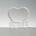 Crystal Engraved Heart  Personalized  Custom Heart Crystal  Gift for Valentine's Day Anniversary Collection Desktop Paperweight