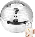 Hot Selling Popular Stage Wedding Party DJ Club Colorful Custom Glass Foam Charms Disco Ball Hat
