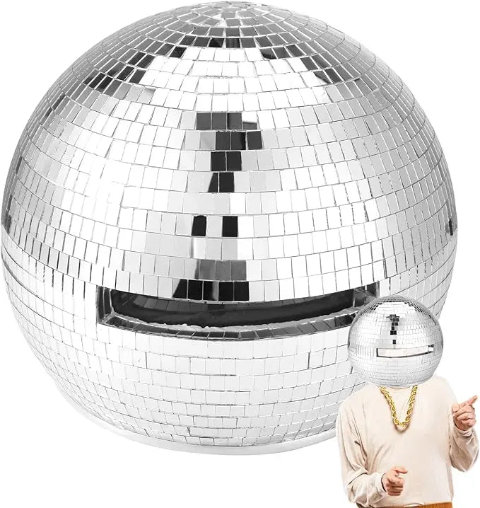 Hot Selling Popular Stage Wedding Party DJ Club Colorful Custom Glass Foam Charms Disco Ball Hat