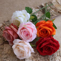 Top Sale Red Velvet Roses 11 Colors Available Decorative Artificial Wholesale Flowers
