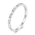 Square Rivet Ring Sterling Silver 925 Minimalist AAA Zircon Industrial Band Unisex Stackable Eternal Ring Gift BSR356
