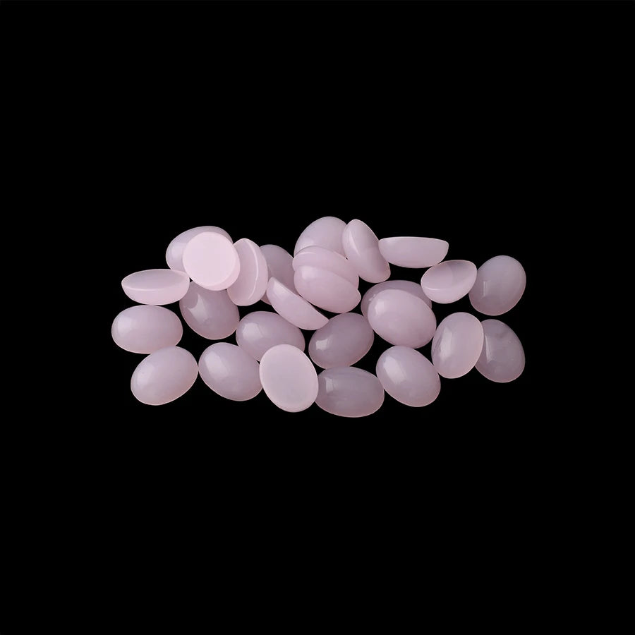 Hot Sales Clear Pink Quartz Oval Cut Lab Created Cabochon Loose Gemstones for Jewelry & Ring Making