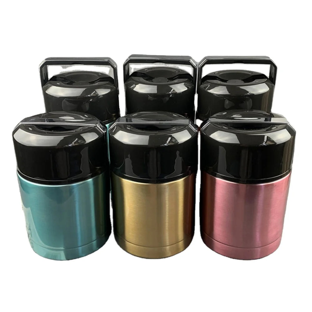 CHUFENG 800/1000ml Stainless Steel 304 Vacuum Braised Beaker Thermos Student Lunch Box Food Jar for Thermos Food