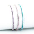 925 Silver Tennis Chain Hip-hop Men Single Row Zircon Bracelet 925 Tennis Bracelet Wholesale Tennis Bracelets Women