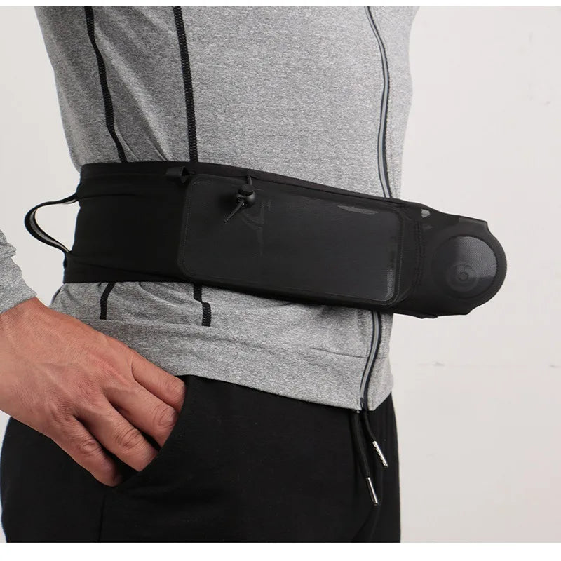 SG0338 Hot Selling Outdoor Fanny Packs Custom logo Foldable Waist Bag Belt for Running Bag with Bottle Holder