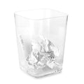 Acrylic Clear Square Wastebasket Trash Can Garbage Container Bin for Bathrooms Kitchens Home Offices Stylish Dustbin