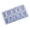 10 Different Shape Necklace Pendant Silicone Epoxy Casting Resin Molds for Jewelry Making Wax Jewelry Molds
