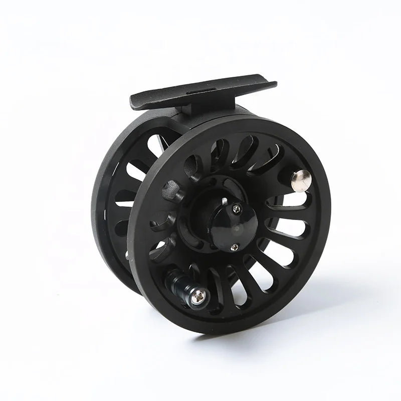 Diameter 85mm Plastic Cheap Price Black Fly Fishing Reel for Ice Fishing for Stream River Lake Positions