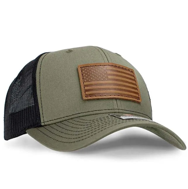 Wholesale Custom Adult 6 Panel Leather Patch Logo Low Profile Richardson 112 Gorras Mesh Snap Back Breathable Fashion Trucker