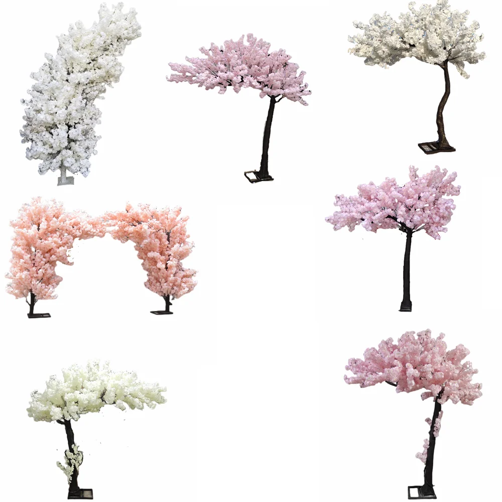 Hot Selling FRP Trunk  tree 2.5m Large Arch Artificial Cherry Blossom Trees for Wedding Decor