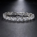 New Elegant Crystal Charm Bracelets Rose Gold Cubic Zircon Bracelets Bangles for Women