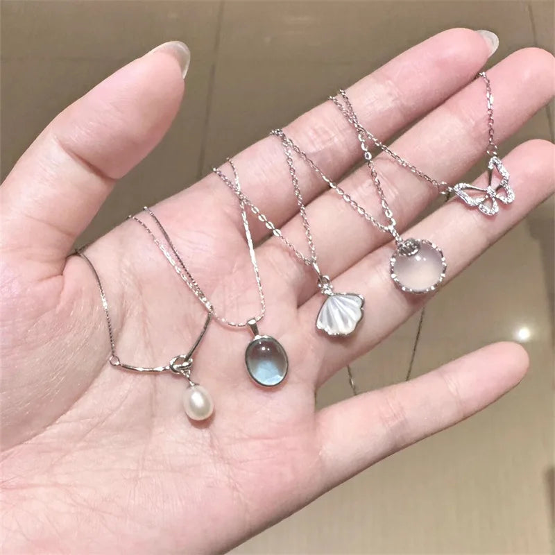 Necklaces Gold Silver Color Chain Choker Female Pendant for Jewelry Shop Necklace N206271
