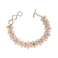 Luxurious 925 Sterling Silver Natural Tourmaline Bracelet Rose Gold Plated Trendy Fine Jewelry for Women Gifts Parties Weddings
