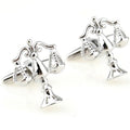 In-Stock Silver Copper Libra Cufflinks Balance Pattern for Wedding Business Party and Gift