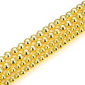 Wholesale Fashion Round Shape 14K Gold Plated Color Hematite Loose Stone Beads for Jewelry Making